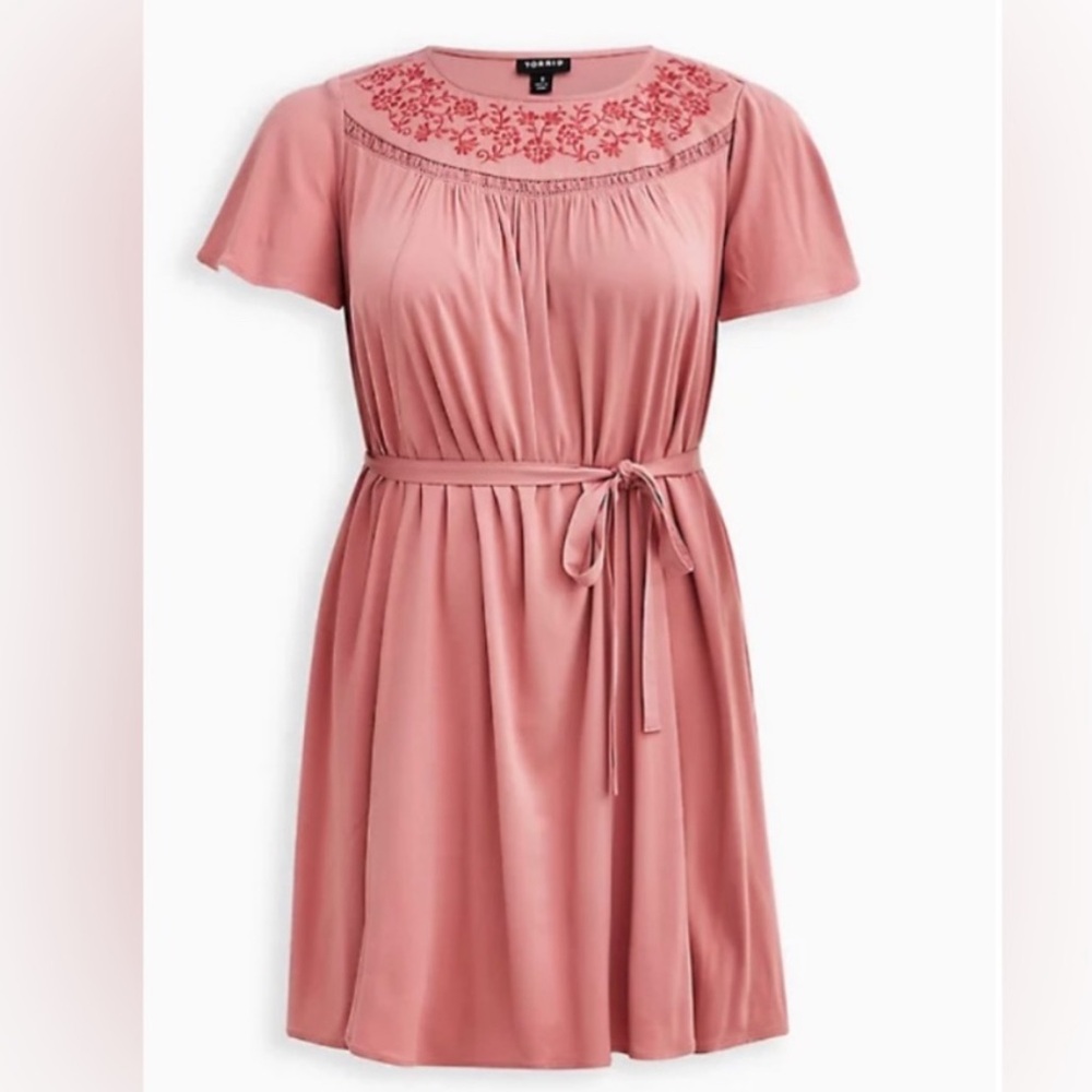 5X Torrid Flowy Pink Dress